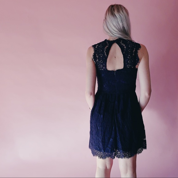 ✨SALE✨Navy Blue Lace Babydoll Dress - Picture 8 of 8